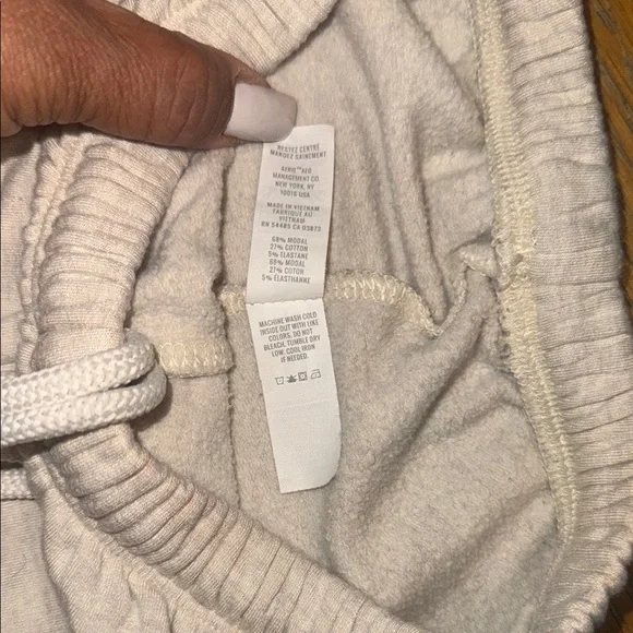 Aerie Cream Flare Wide Leg Pants - Picture 3 of 5